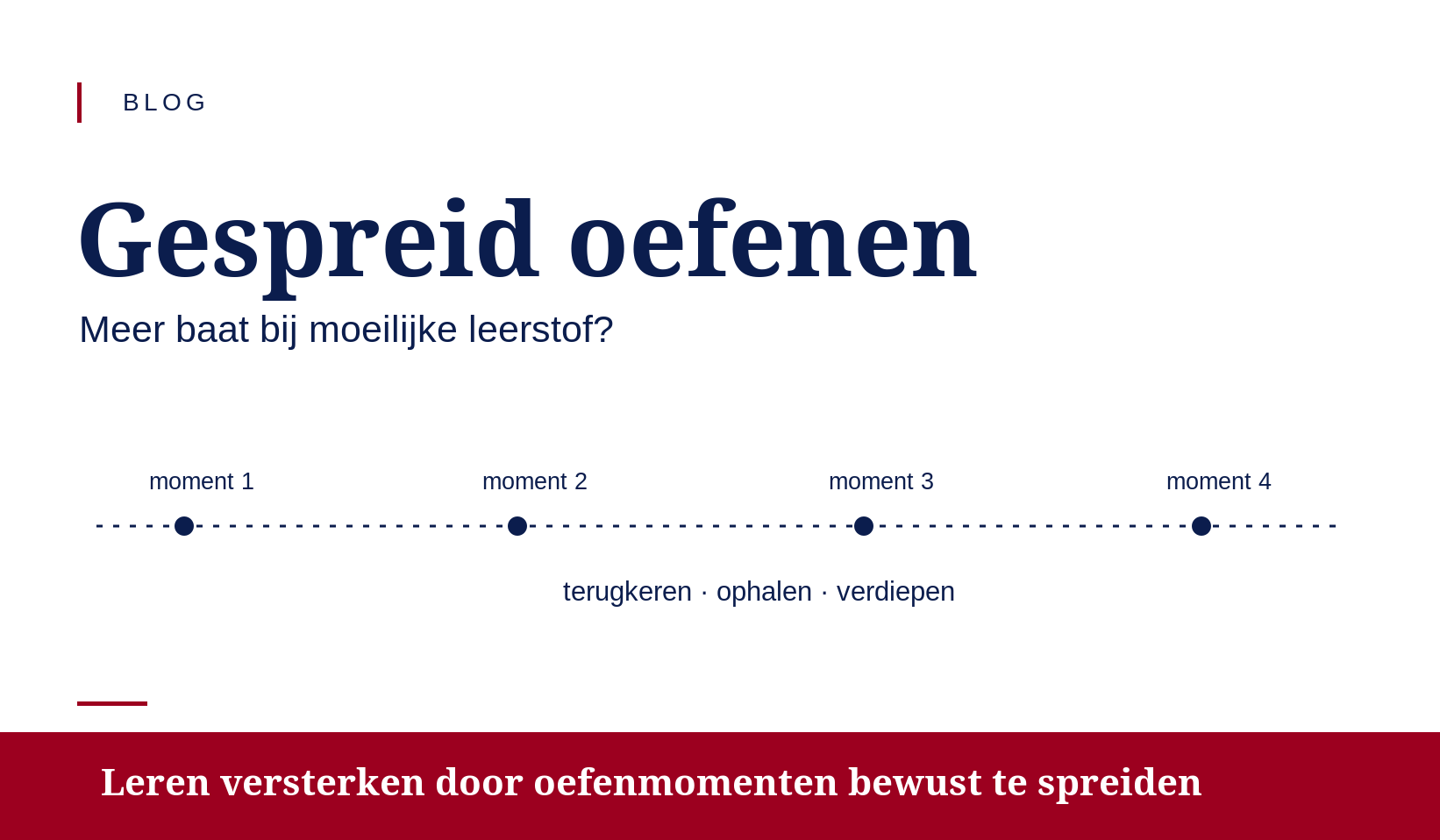 Gespreid oefenen helpt mogelijk vooral bij moeilijke leerstof