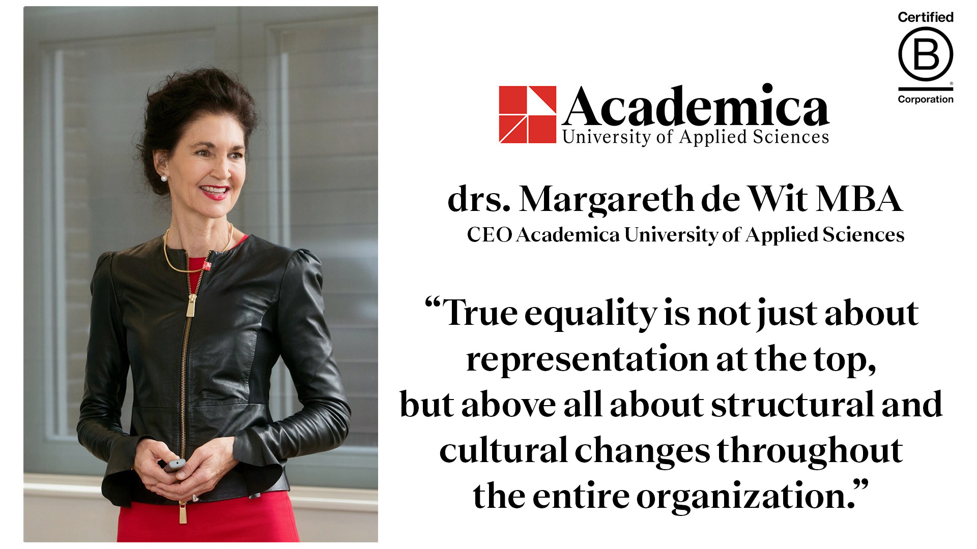 Interview with Drs. Margareth de Wit MBA – ‘Gender Equality Requires a Systemic Shift’